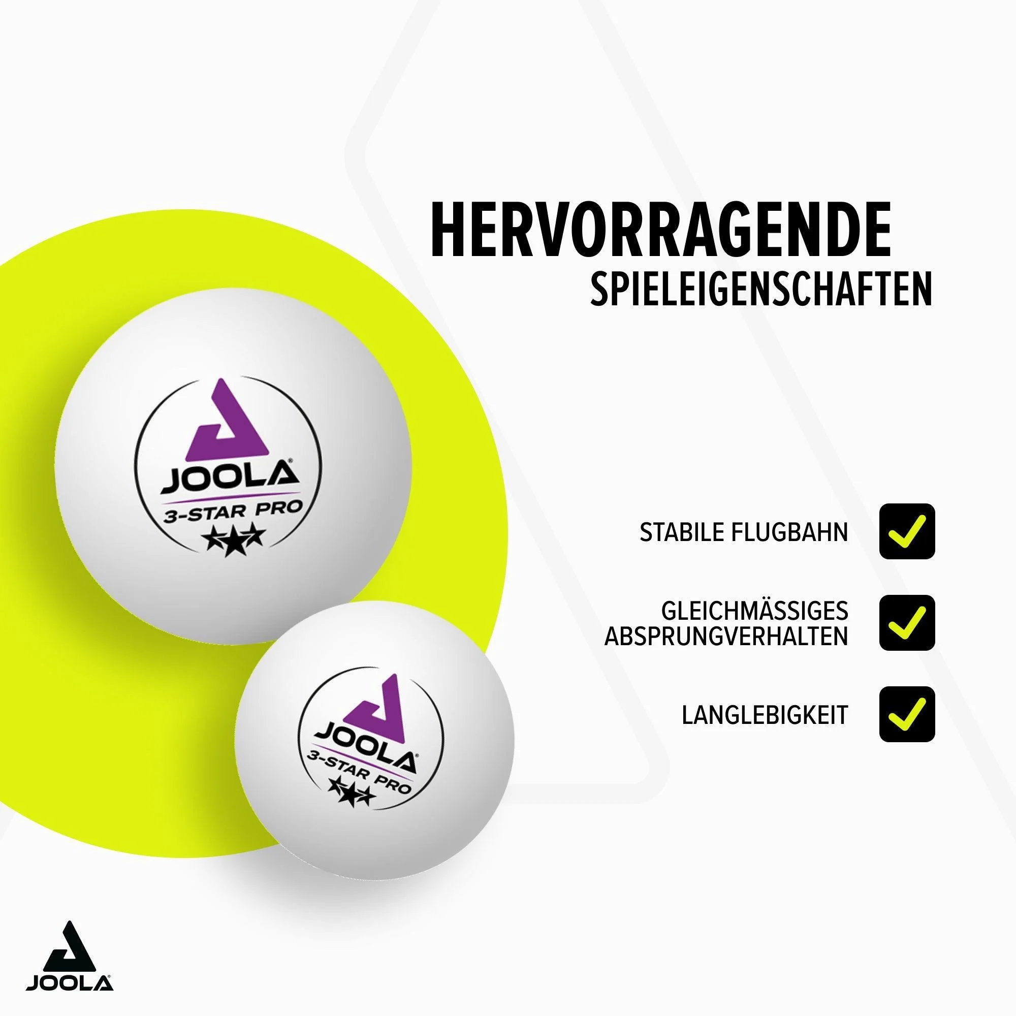 JOOLA Tischtennisball 3-Star Pro*** 40+ 12er Pack - Image 5