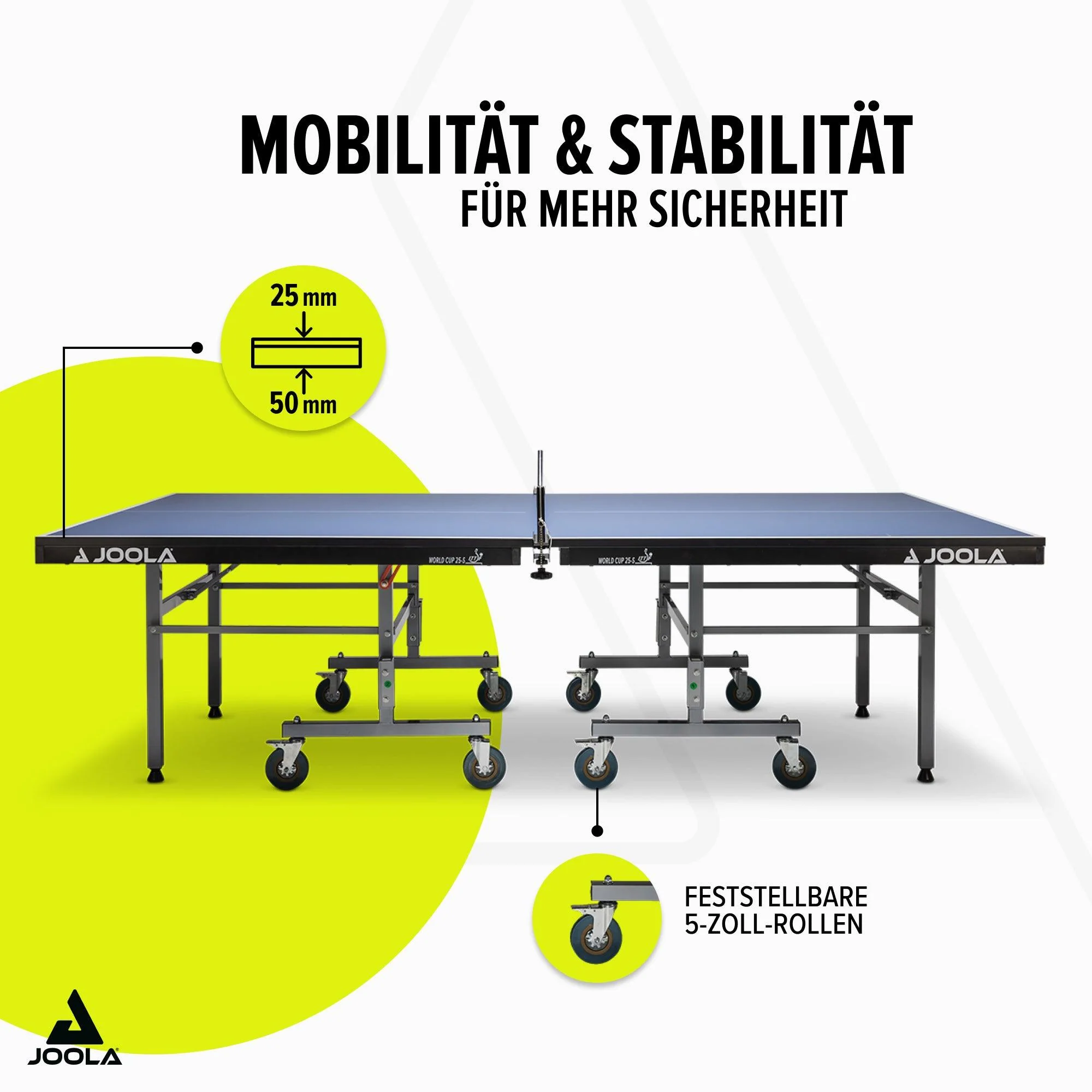 JOOLA Tischtennisplatte World Cup 25-S ITTF exkl. Netz - Image 20